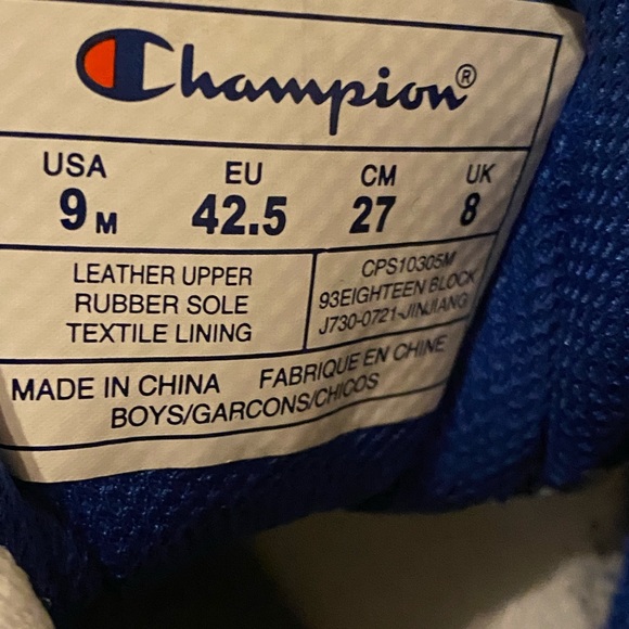 MENS RED WHITE ROYAL BLUE/BLACK Champion SNEAKERS  9MED - Picture 8 of 8